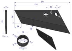 shumee Desni motokultivator 260mm/2 luknji Gruber tip Brodnica/Univerzalni