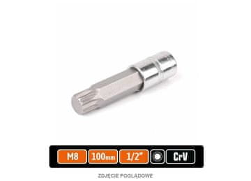 shumee Nasadni ključ 1/2" z nastavkom SPLINE 100 mm/M8 / TEGER