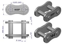shumee Verižna ključavnica Z50SP (R1 5/8) Waryński (naprodaj v kompletih po 5)