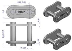 shumee Verižna ključavnica Z60SP (R1 3/4) Waryński (naprodaj v kompletih po 5)