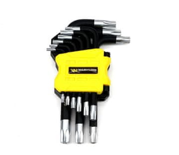 shumee Komplet ključev TORX T10-T50 iz jekla S2, 9 kosov, v držalu Waryński