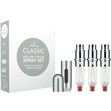 Travalo Classic HD - steklenička za ponovno polnjenje 3 x 5 ml (srebrna)