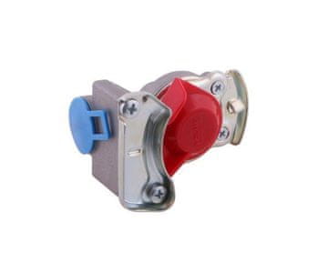 shumee Mehki zračni priključek z ventilom, rdeč, dvokrožni, 16x1,5 POLMO