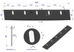 shumee Nož bobna silokombajna 5 lukenj aplikacija Fortschritt WARYŃSKI