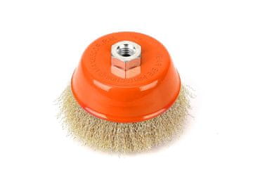 shumee Čašasta ščetka z matico - valovita žica M14/120 mm / TEGER