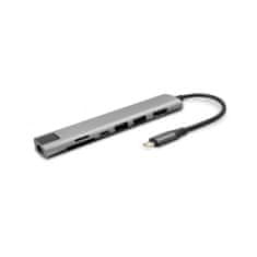 EPICO priklopna postaja, HDMI 8K, 7-v-1, temno siva