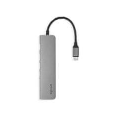 EPICO priklopna postaja, HDMI 8K, 7-v-1, temno siva