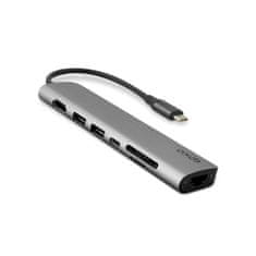 EPICO priklopna postaja, HDMI 8K, 7-v-1, temno siva