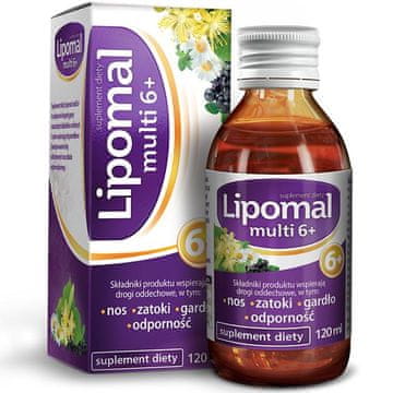 Aflofarm Lipomal multi 6+ sirup, prehransko dopolnilo 120 ml