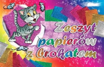 shumee ZVEZEK IZ BARVNEGA PAPIRJA Z BLEŠČICAMI B5 A'10 0432