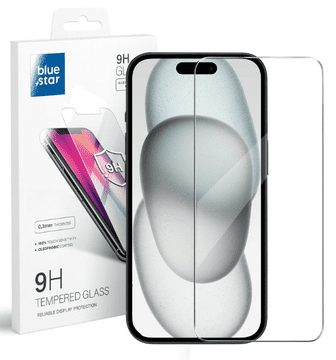 shumee Kaljeno steklo Blue Star za iPhone 15 Plus