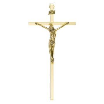 shumee Viseči križ, zlato-medenina, 26 cm