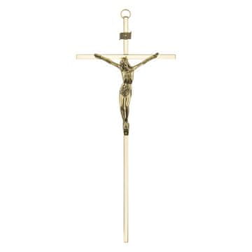 shumee Viseči križ, medenina, zlato, 31 cm