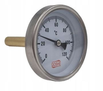 shumee AKSIALNI BIMETALNI TERMOMETER 63 MM 0–120 °C 1/2"" L-70