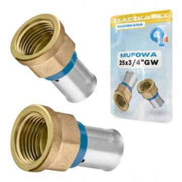 shumee PEX 25x3/4 GW konektor Stisnjena tulka MESNA MEDENA