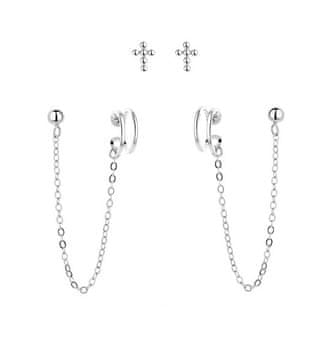 MOISS Komplet srebrnih uhanov E0004299