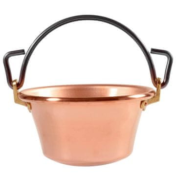 Bakreni kotliček, lonec za polento 28cm / ročaj / baker, kovina