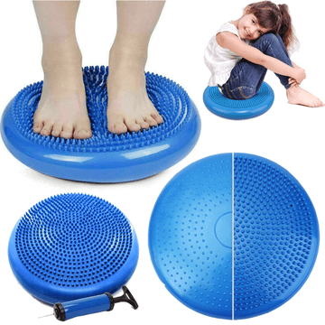 Korbi Sensomotorična Blazina z Ročno Črpalko, 34cm Modra