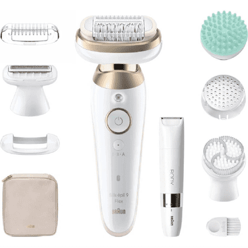Braun Silk‑épil 9 Flex 9‑481 3D SkinSpa, bela‑zlata, Epilator