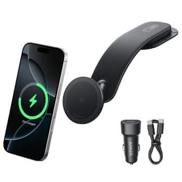 Anker Nano MagGo 15W brezžični avtopolnilec z nosilcem