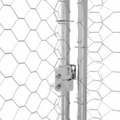 Vidaxl Pasja lopa 2 pcs srebrna 4 x 2 x 2 m Pocinkano jeklo