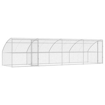 Vidaxl Pasja lopa 4 pcs srebrna 8 x 2 x 2 m Pocinkano jeklo