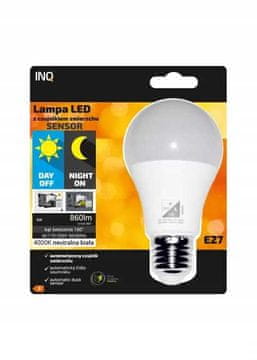 shumee Led žarnica E27 9W 4000K 860lm s senzorjem somraka