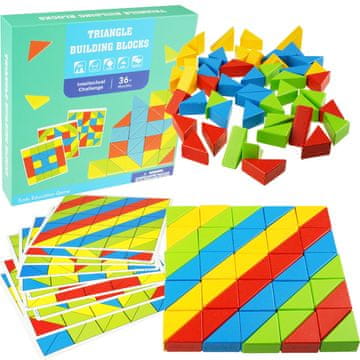 shumee Velike lesene mozaične geometrijske sestavljanke