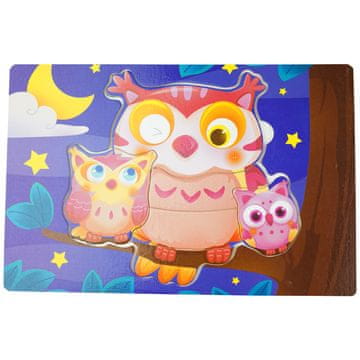 shumee Lesena pisana sestavljanka pobarvanka sova