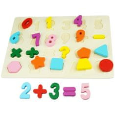 shumee Lesena sestavljanka številke znaki učenje štetja