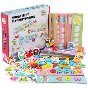 shumee Zlaganje in črkovanje - lesena poučna sestavljanka