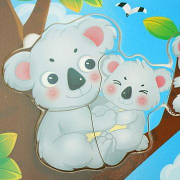 shumee Lesena pisana sestavljanka koala medved pobarvanka