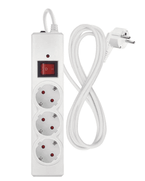 Emos P54213 prenapetostna zaščita, 3 vtičnice, 1,5 m, bela