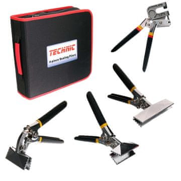 shumee KLEŠČE ZA PLOČEVINO ZA UPOGIBANJE IN SPAJANJE PROFILOV + 4-DELNI KOMPLET 4 KOSOV