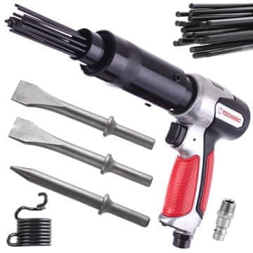 shumee 2-v-1 PNEVMATSKO UDARNO KLADIVO Z IGLAMI IN KONICAMI DLETA ZA ODSTRANJEVANJE RJE