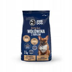 shumee SUHA HRANA ZA PSE Z GOVEDINO IN KRILLOM ZA ODRASLE PSE MALE IN SREDNJE PES John Dog 3 kg