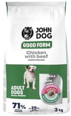 shumee JOHN DOG GOOD FORM hrana za pse malih pasem PIŠČANEC IN GOVEDINA 3 kg