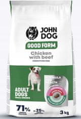 shumee JOHN DOG GOOD FORM hrana za pse malih pasem PIŠČANEC IN GOVEDINA 3 kg