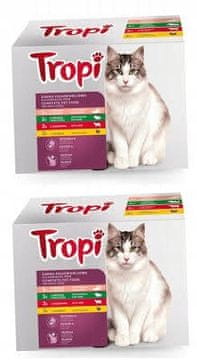 shumee TROPI mokra hrana za mačke vrečka 100 g mešanica okusov x 24 kos