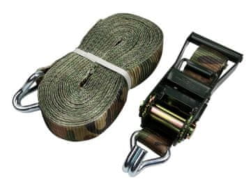 shumee 6T 12m transportni pas skupaj z napenjalcem, 50 mm pas v kamuflažni barvi, TEGER certifikat