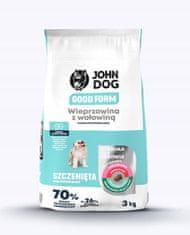 shumee JOHN DOG GOOD FORM suha hrana za mladičke s svinjino in govedino 3 kg