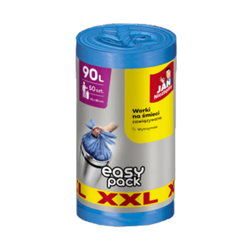 shumee Vreče za smeti Jan Niezbędny, vezane modre, 90 l, 50 kosov