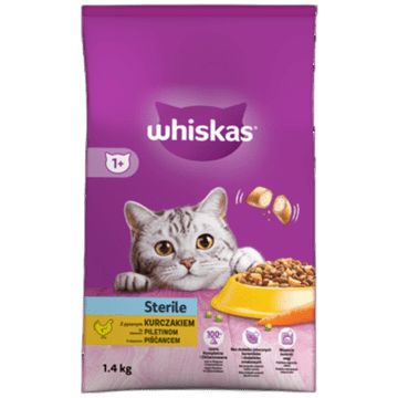shumee Whiskas Sterilni s piščancem 1,4 kg
