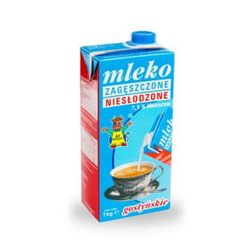shumee Mlekarna Gostyń. Nesladkano kondenzirano mleko Gostyń 7,5 % 1 kg