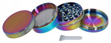 shumee 4-delni kovinski mlinček za CBD in tobačna zelišča - Rainbow