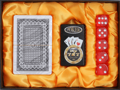 shumee Eleganten darilni komplet: bencinski vžigalnik in dodatki za igre