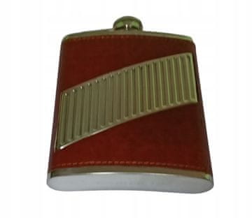 shumee Gentelo rjava usnjena steklenica s kovinskim trakom 210 ml