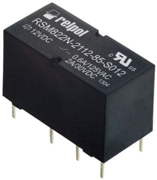 shumee Subminiaturni rele RSM822N-2112-85-S024 monostabilen, 2 preklopna kontakta, 2 A, za tiskana vezja. Vhod/tuljava: 1-16, napetost