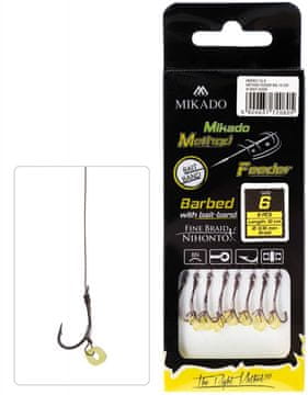 shumee Vrvica Method Feeder z gumico, trnek št. 4, pletenica 0,16 mm/10 cm, 8 kosov.