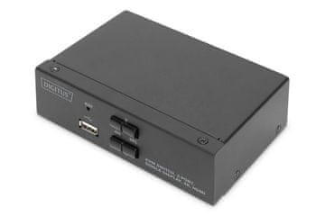 slomart Digitus KVM stikalo, 2-portni, en zaslon, 4K, HDMI